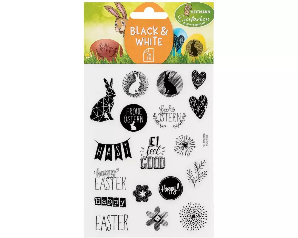 Brauns Heitmann Ostersticker Black & White für Eier