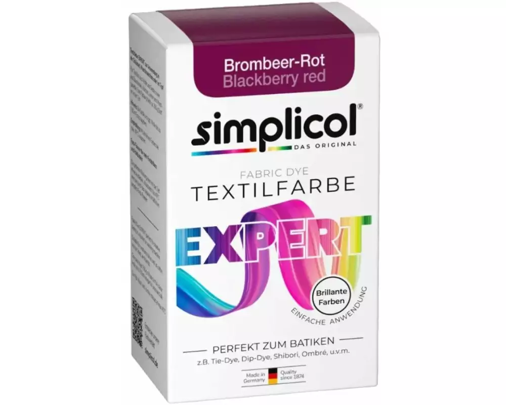 Simplicol Textilfarbe Expert Brombeerrot, 150 g