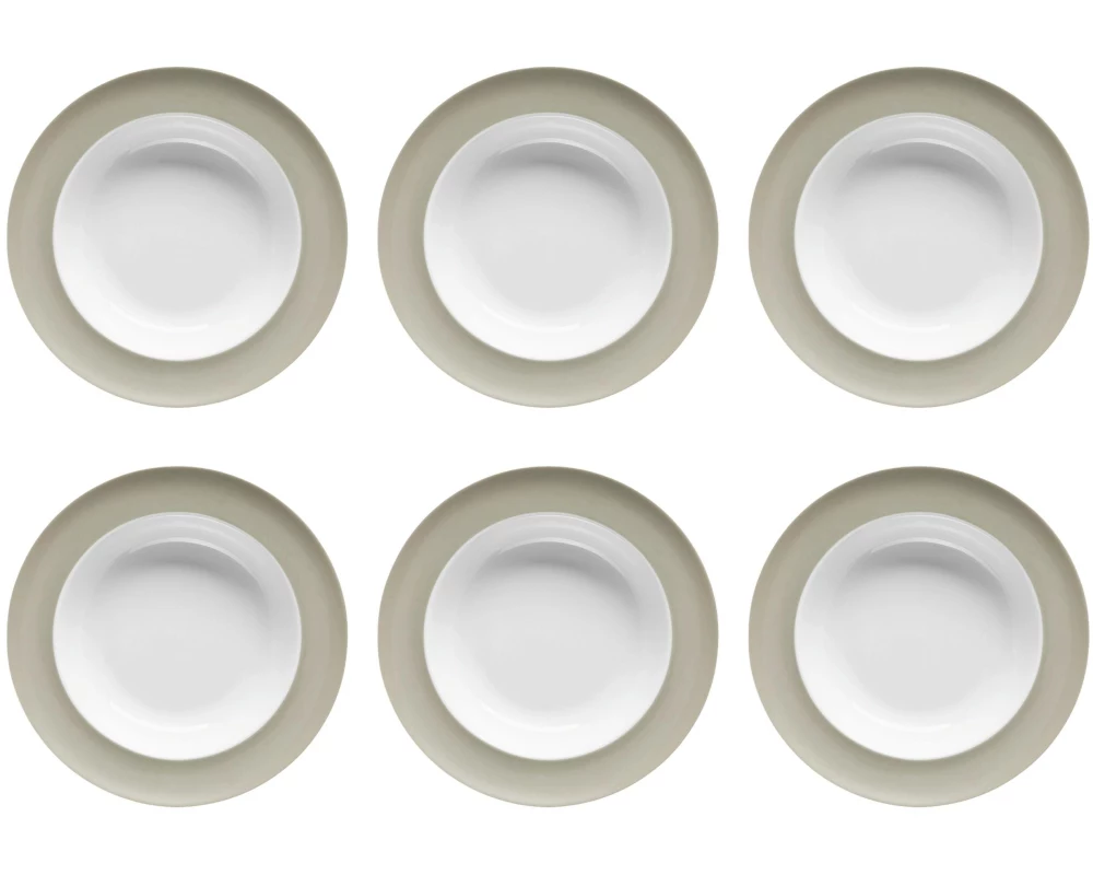THOMAS Suppen- & Pastateller Sunny Day 6 Stück,Grau, 23 cm