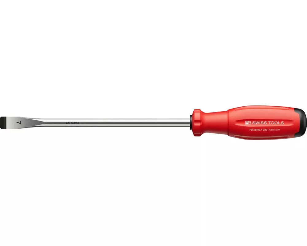 PB Swiss Tools Schlitz-Schraubenzieher 38100 SwissGrip Evo SL 7 200 mm