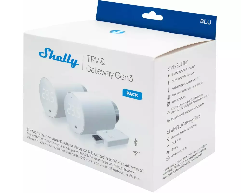 Shelly Smarter Thermostat 2 BLU TRV