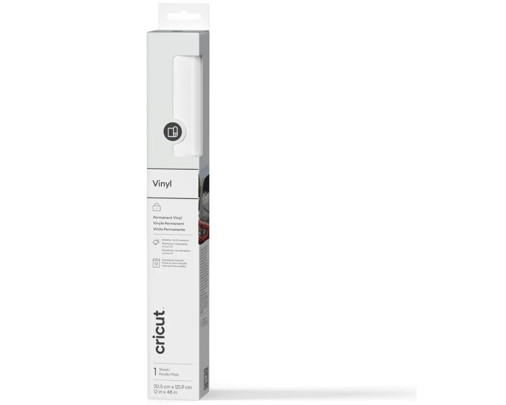 Cricut Vinylfolie Permanent 30.5 x 122 cm, 1 Stück, Weiss