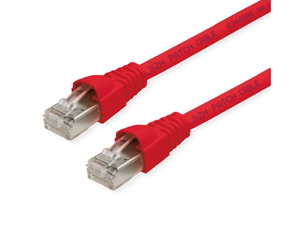 TELEGÄRTNER Patchkabel S/FTP, Cat.6A, LSOH, rot, 1,5 m