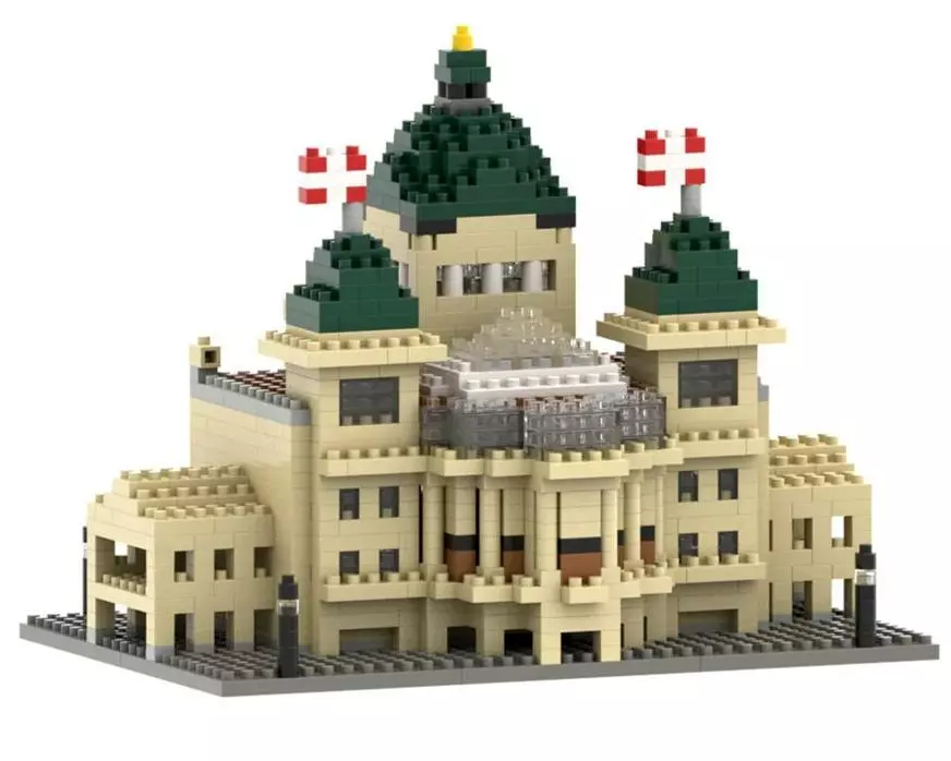 BRIXIES Bausteinmodell Bundeshaus Schweiz aus 957 Bausteinen