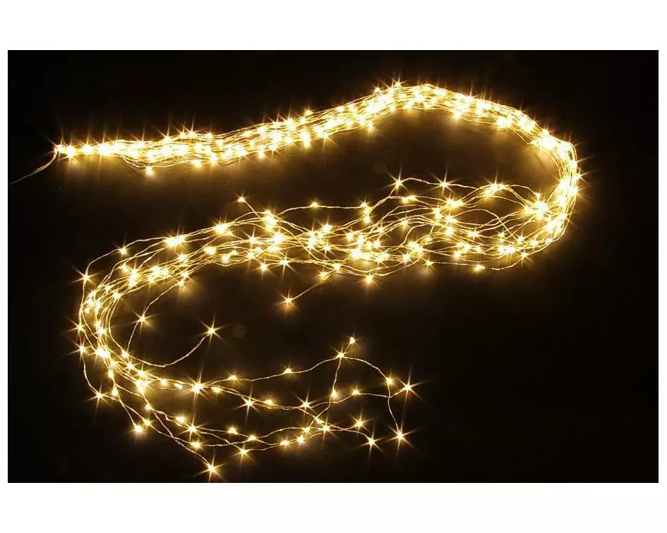 Dameco LED Lichterkette Angel Hair 2 m 288 LED, Silber