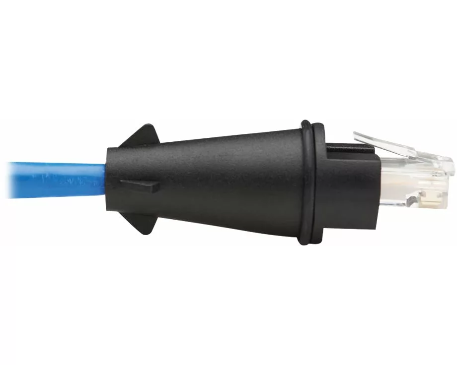 EATON TRIPPLITE Industrial, Cat6, UTP Ethernet Cable, RJ45m/M, 100W, PoE, CMR-LP, IP68, Blue, 16 ft. 4.88m