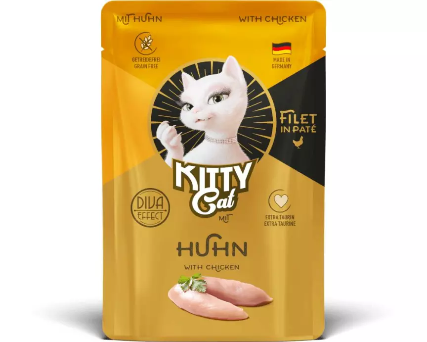 KITTY Cat Nassfutter KittyCat Filét Paté Pouch Huhn 6 x 85 g