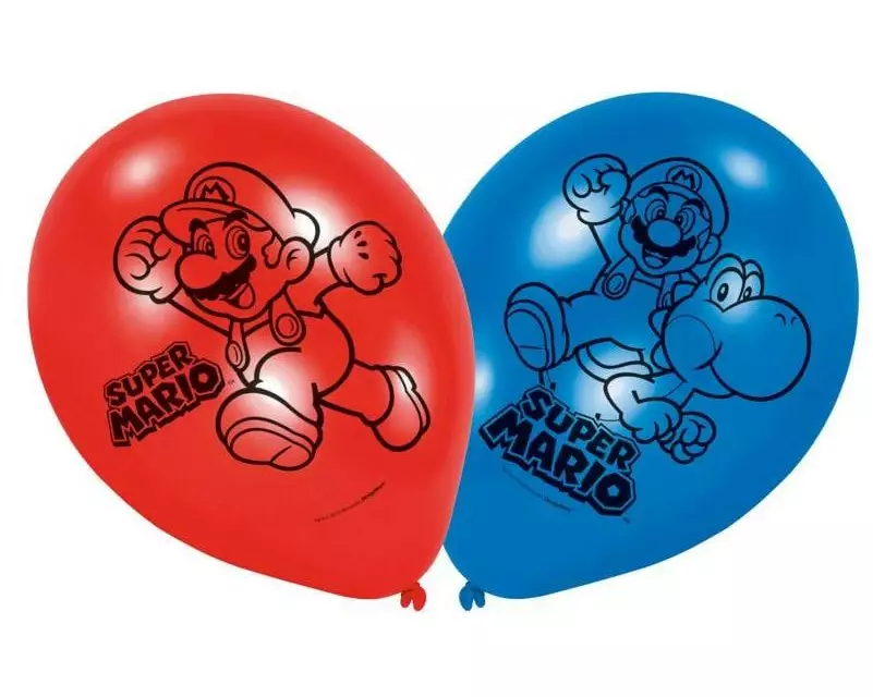 Amscan Luftballon Super Mario 6 Stück, Latex