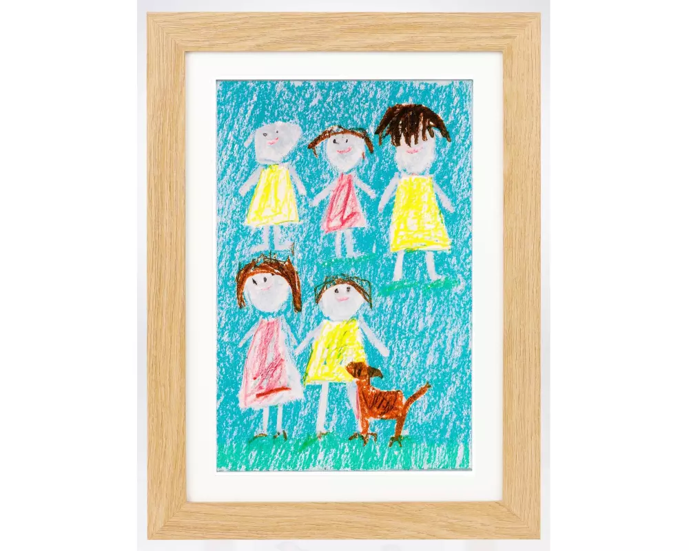 COCON Bilderrahmen für Kinderzeichnungen 34 x 25 x 4 cm, Nature