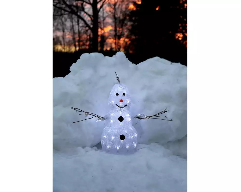 Star Trading LED-Figur Schneemann, 38 cm, Weiss