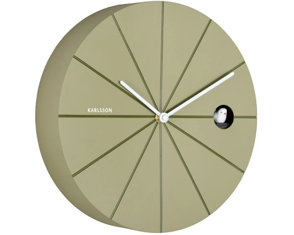 KARLSSON Wanduhr Destacado 28 cm, Olive Green
