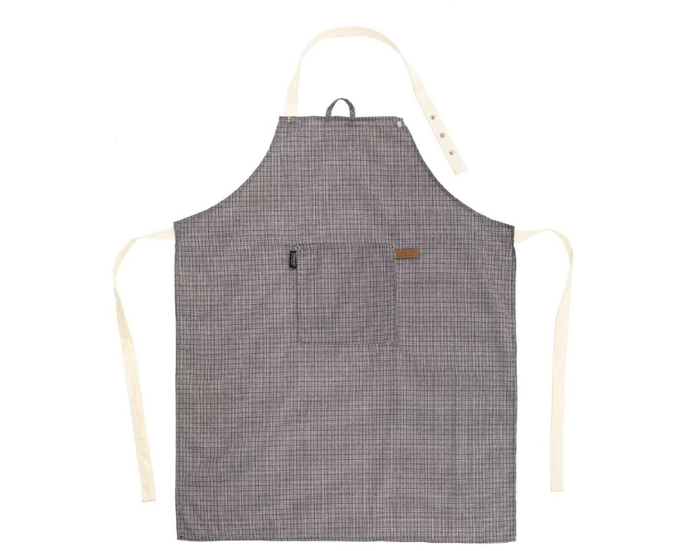 Tiseco Kochschürze Sherlock Checker Grau