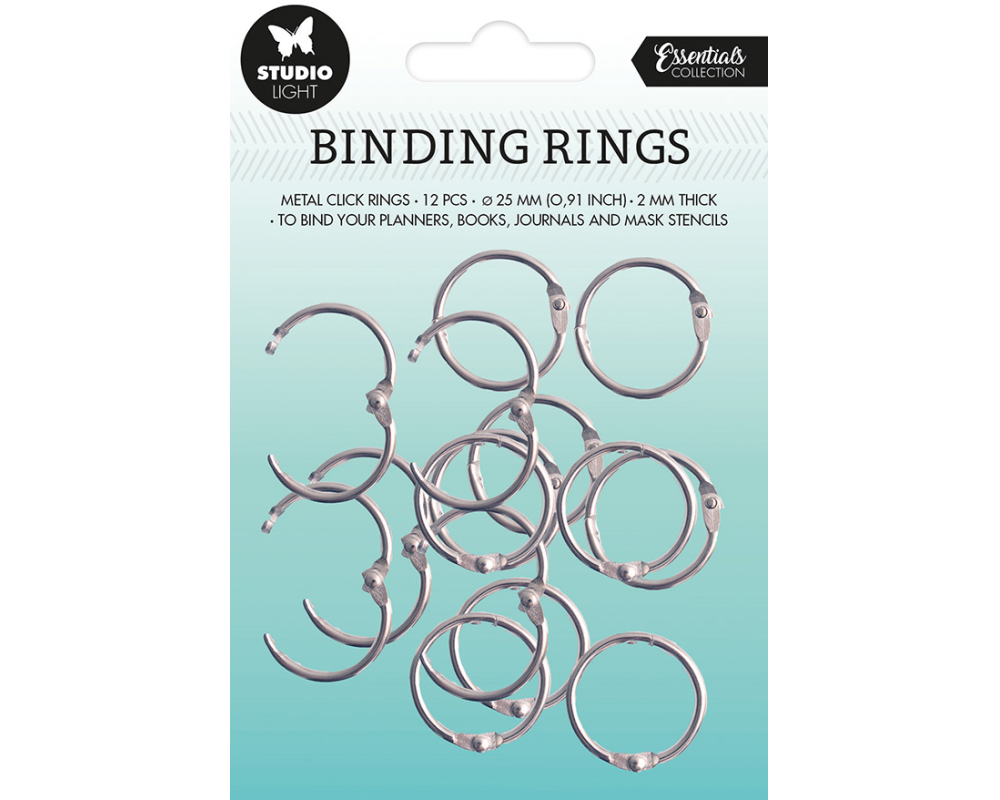 SIZZIX Bindung Klickri. 2.3x2.3x0.3cm RING03 silber 12 Stück