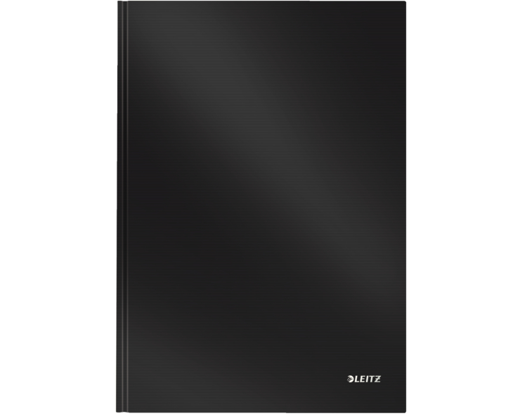 Leitz Notizbuch Solid A4, Kariert, Schwarz