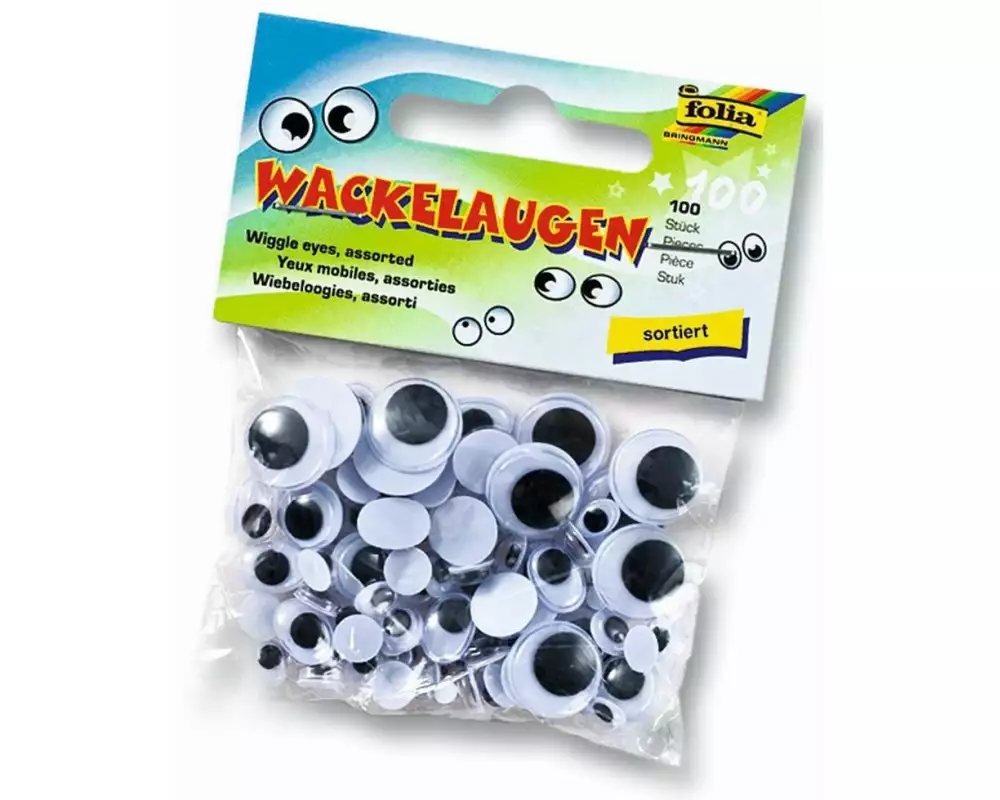 Folia Wackelaugen 100 Stück