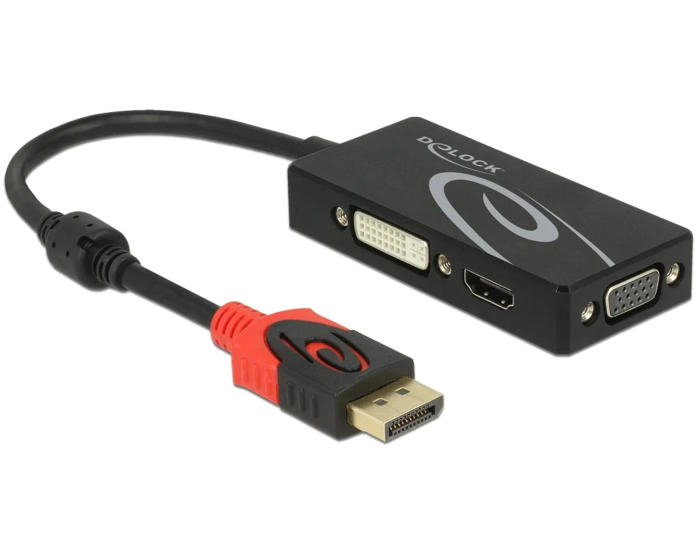 Delock Multiadapter 4K DisplayPort - DVI-I/HDMI/VGA