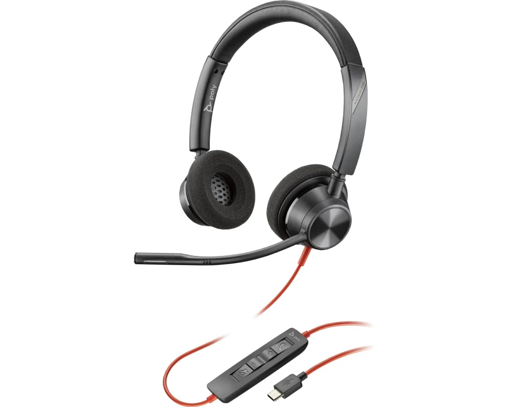 HP Headset Poly Blackwire 3320 USB-A/C, Schwarz