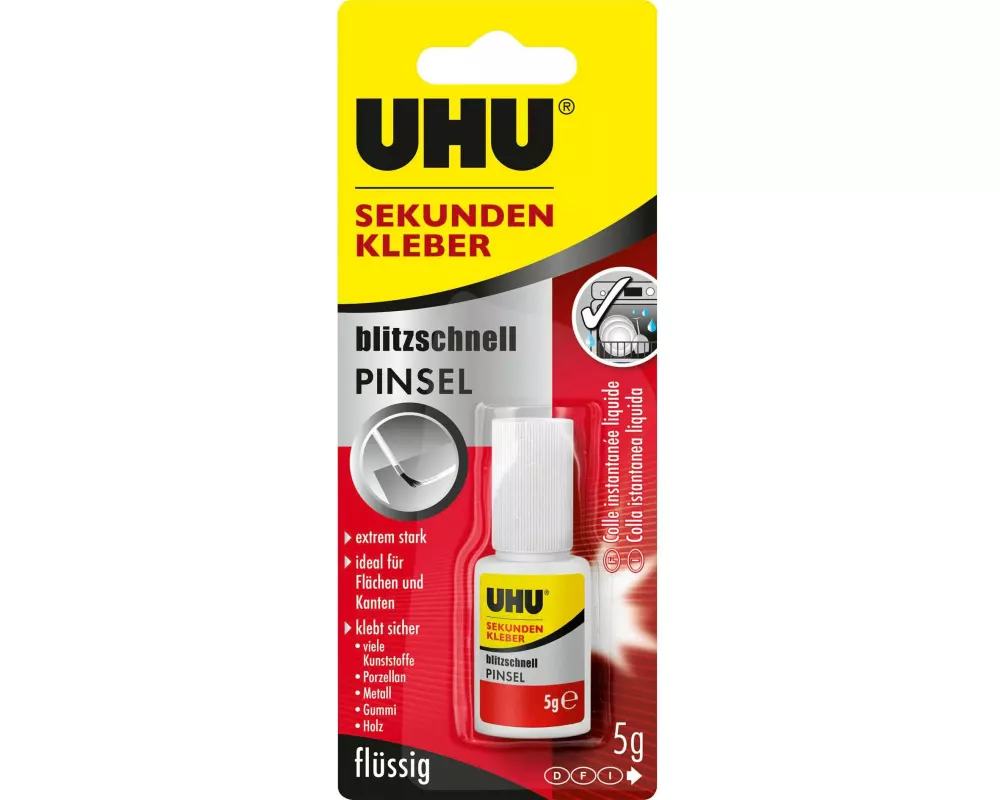 UHU Sekundenkleber mit Pinsel 5 g