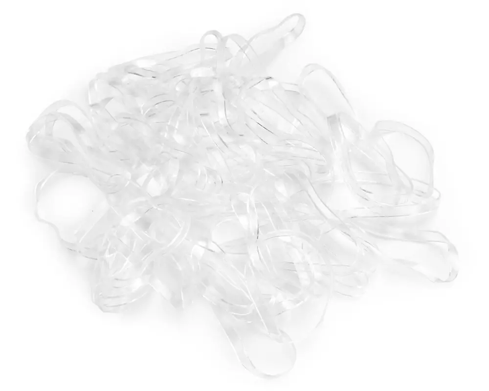 DailyGo Haargummi Silikon 1 cm 120 Stück, transparent