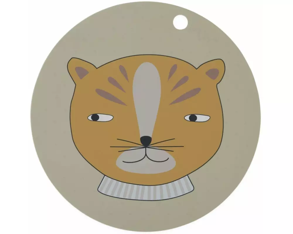 OYOY Kindertischset Leopard Ø 39 cm