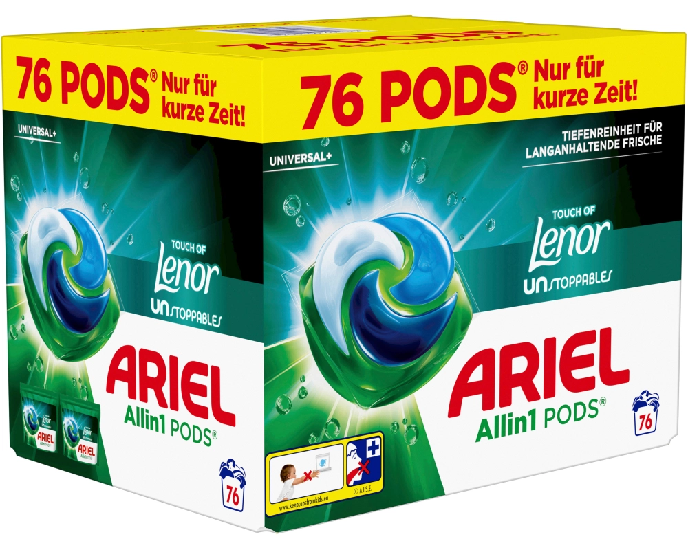 ARIEL Wäsche-Pods Allin1 972035 Touch of Unstoppables 76 Pods