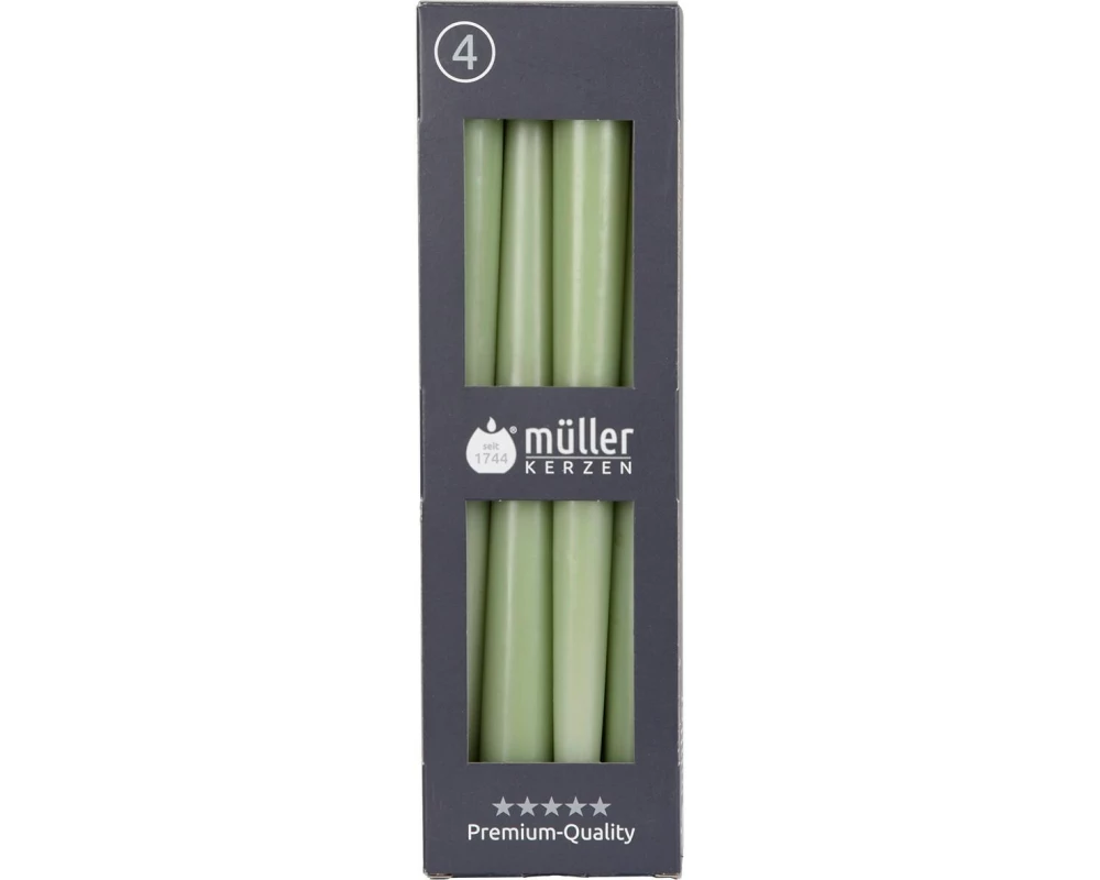 müller Kerzen Kerzenset glatt 24.5 cm x 2.2 cm, Bambus, 4 Stück, Bambus