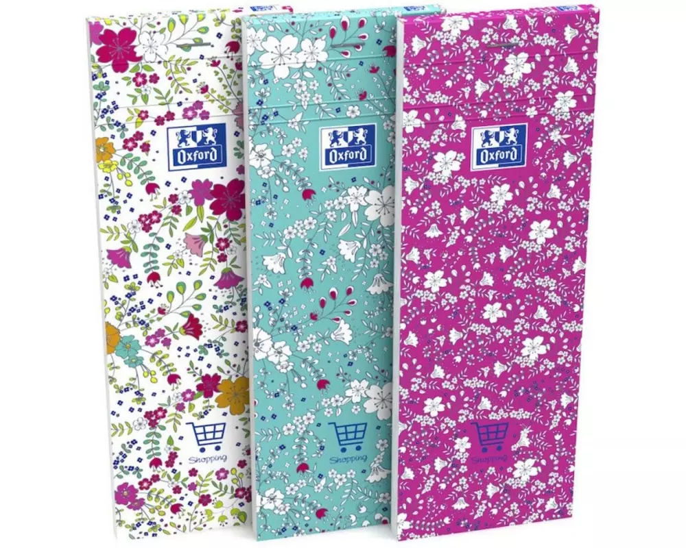 Oxford Notizblock GO Floral 74 x 210 mm, liniert