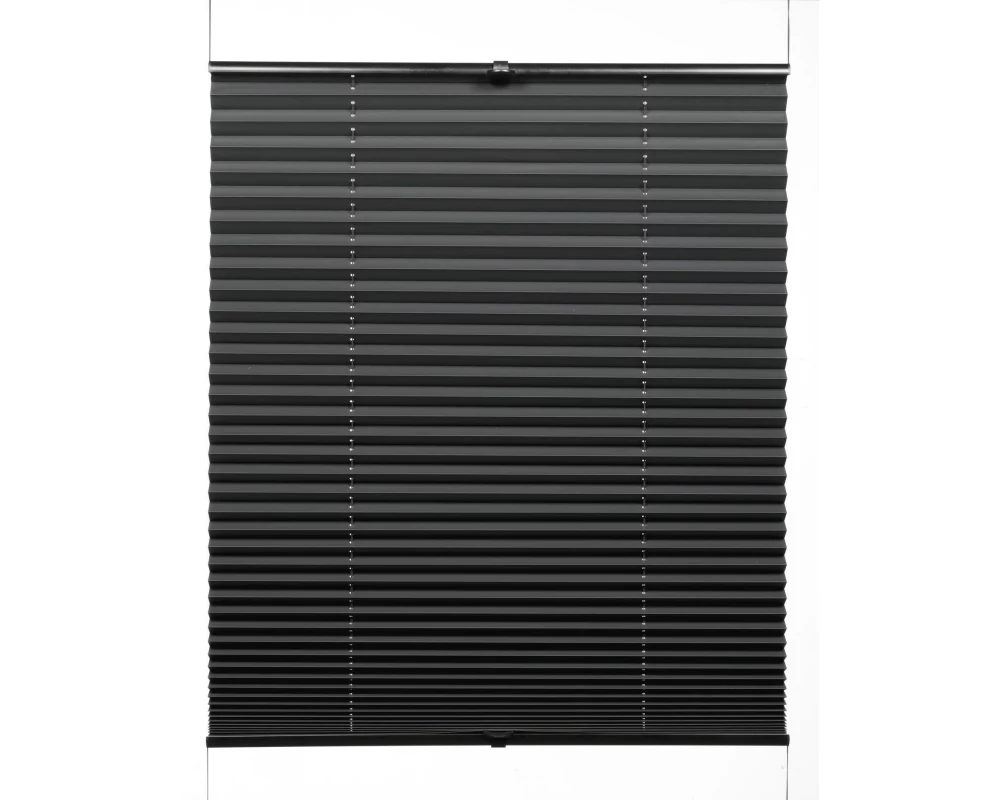 Gardinia Plissée 80 x 210 cm, Schwarz