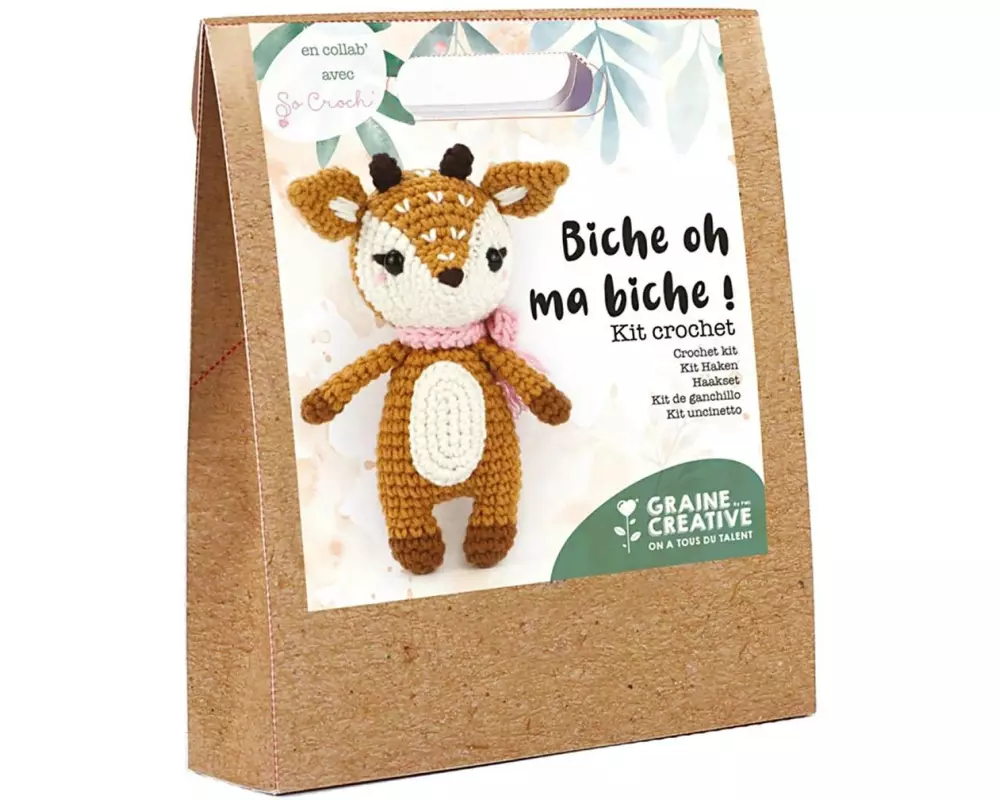 Graine Créative Häkelset Amigurumi Reh Braun 17 cm