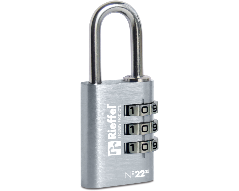 RIEFFEL SWITZERLAND Zahlenschloss Nr.22 30mm 22/30SILB silber