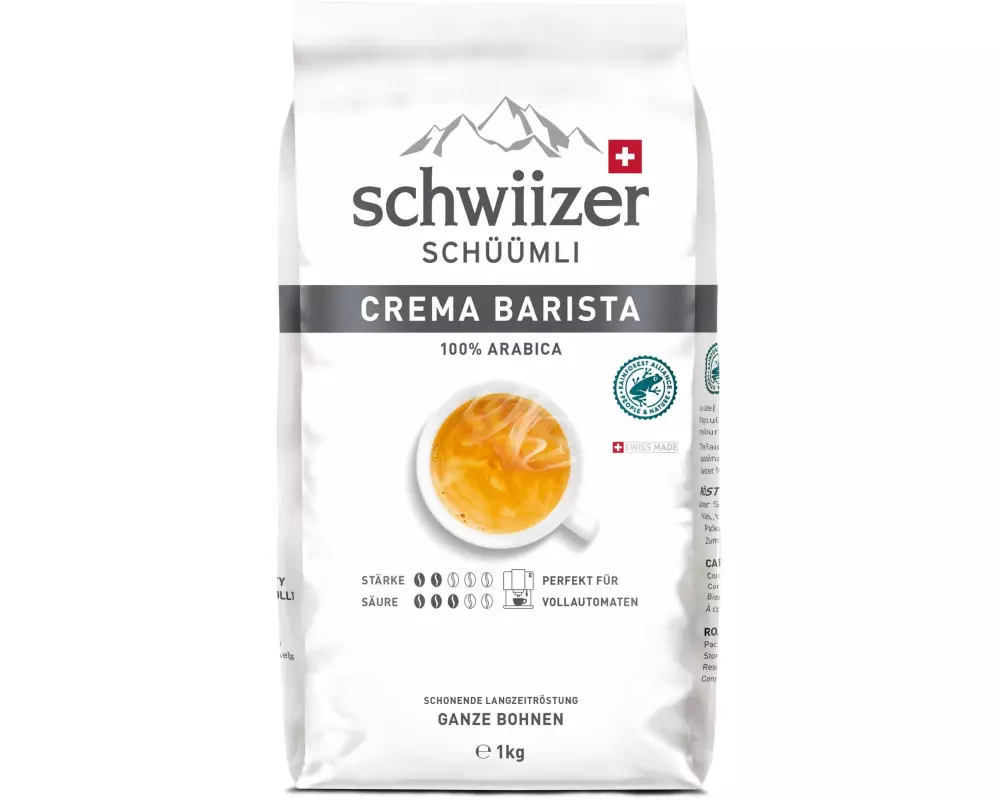 Schwiizer Kaffeebohnen Crema Barista 1 kg