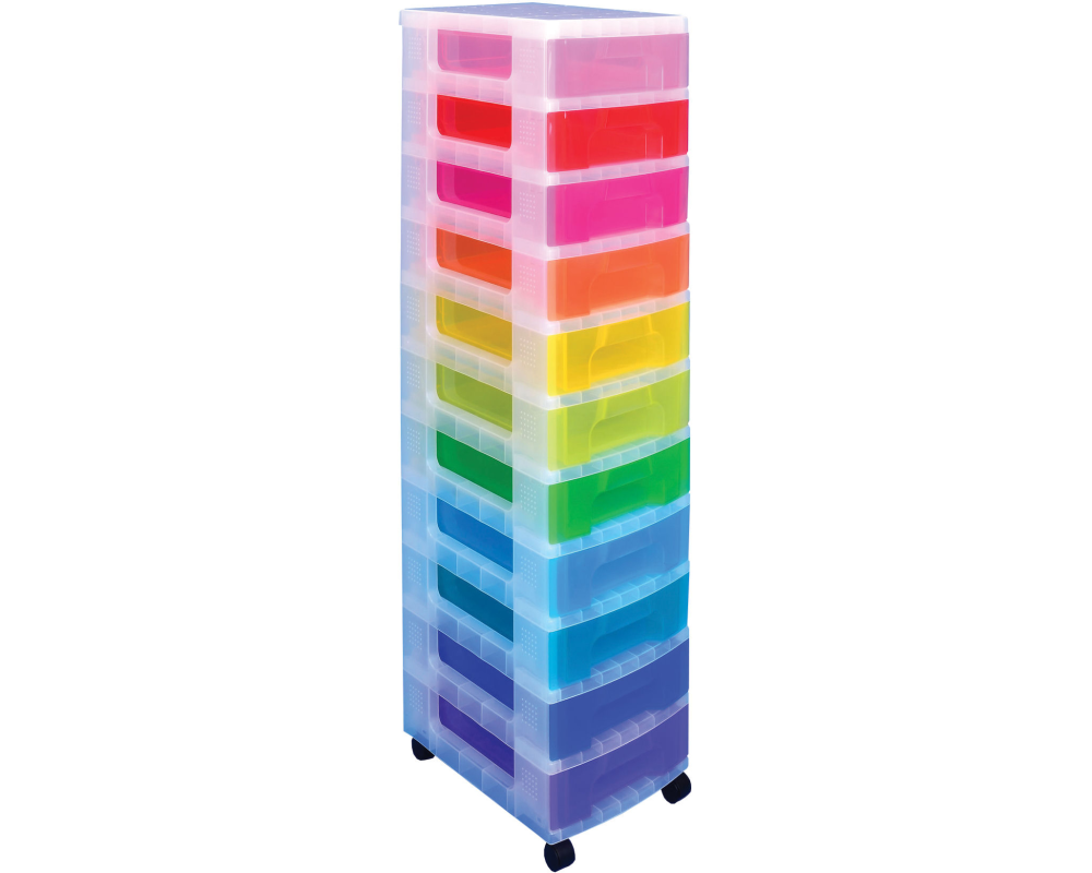 USEFULBOX Aufbewahrungsbox 42x30x121cm 68514200 11x7 Liter Schubladen