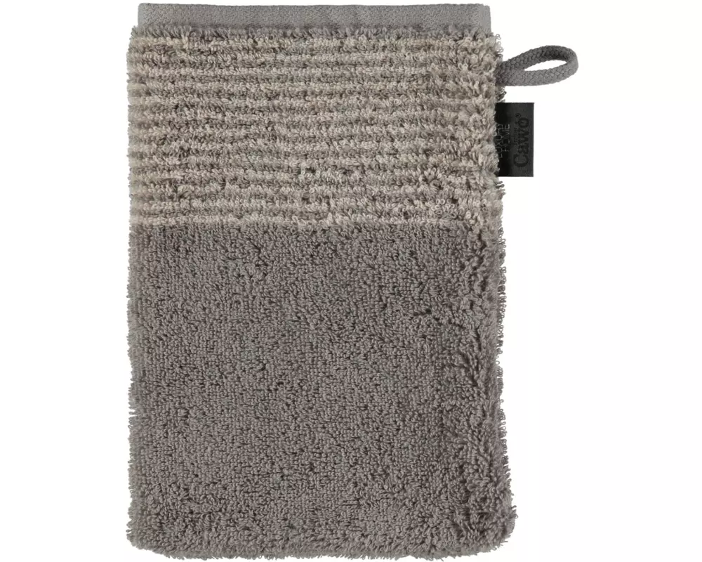 Cawö Waschhandschuh Two Tone 16 x 22 cm, Graphit