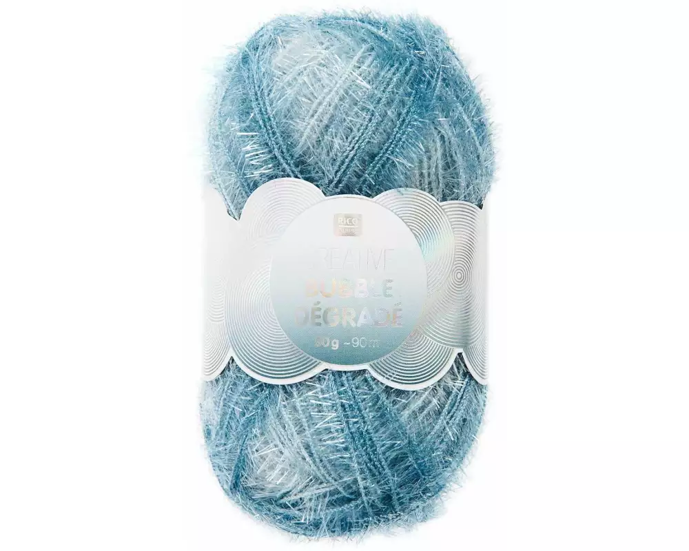 Rico Design Wolle Creative Bubble Dégradé 50 g / 90 m, Aqua