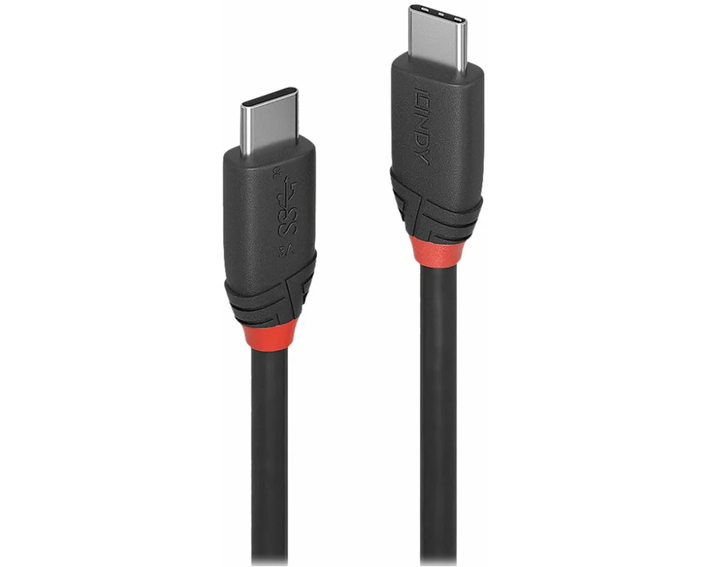 LINDY Black Line USB Cable, USB 3.1, USB/C-USB/C M-M, 1.5m