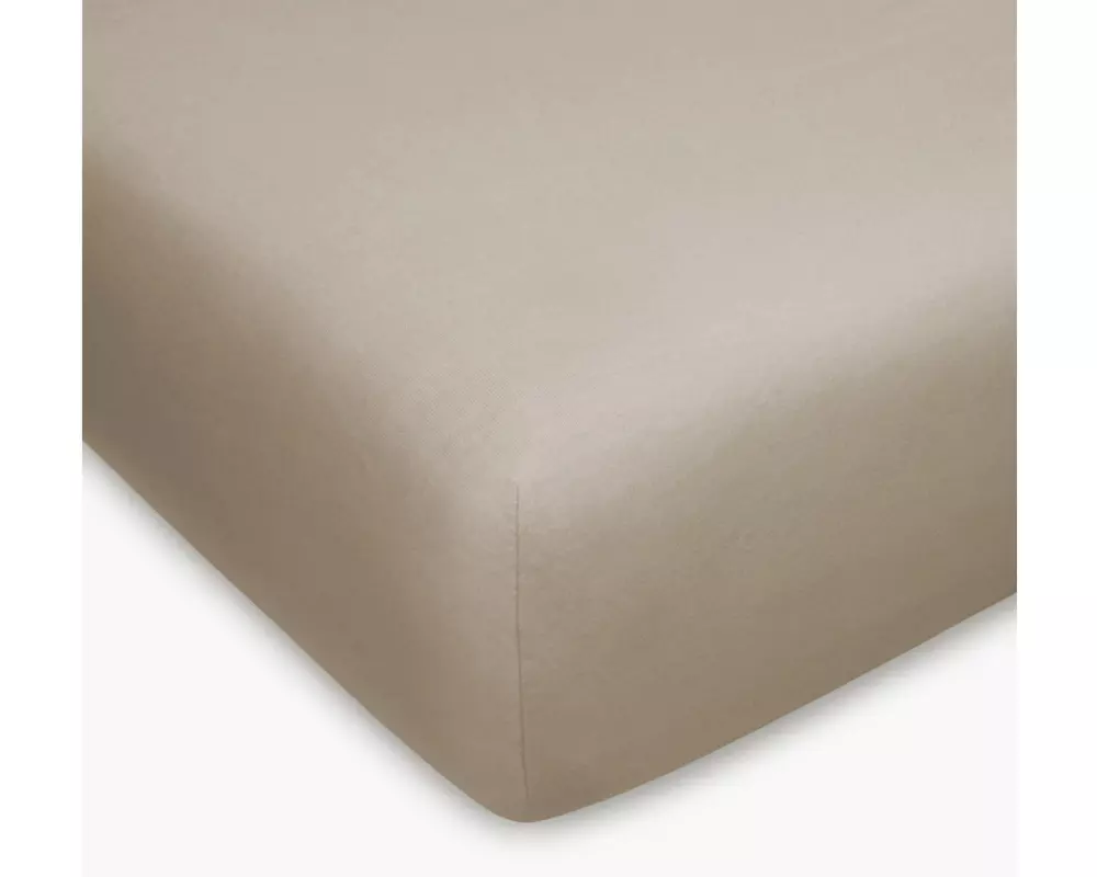 Home Fashion Fixleintuch Jersey Elasthan taupe, 140-160 x 200 cm