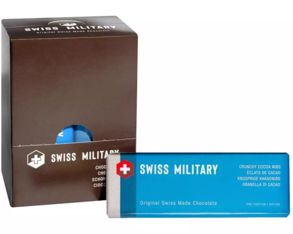 Swiss Military Schokolade Crunchy Cocoa Nibs 18 x 50 g