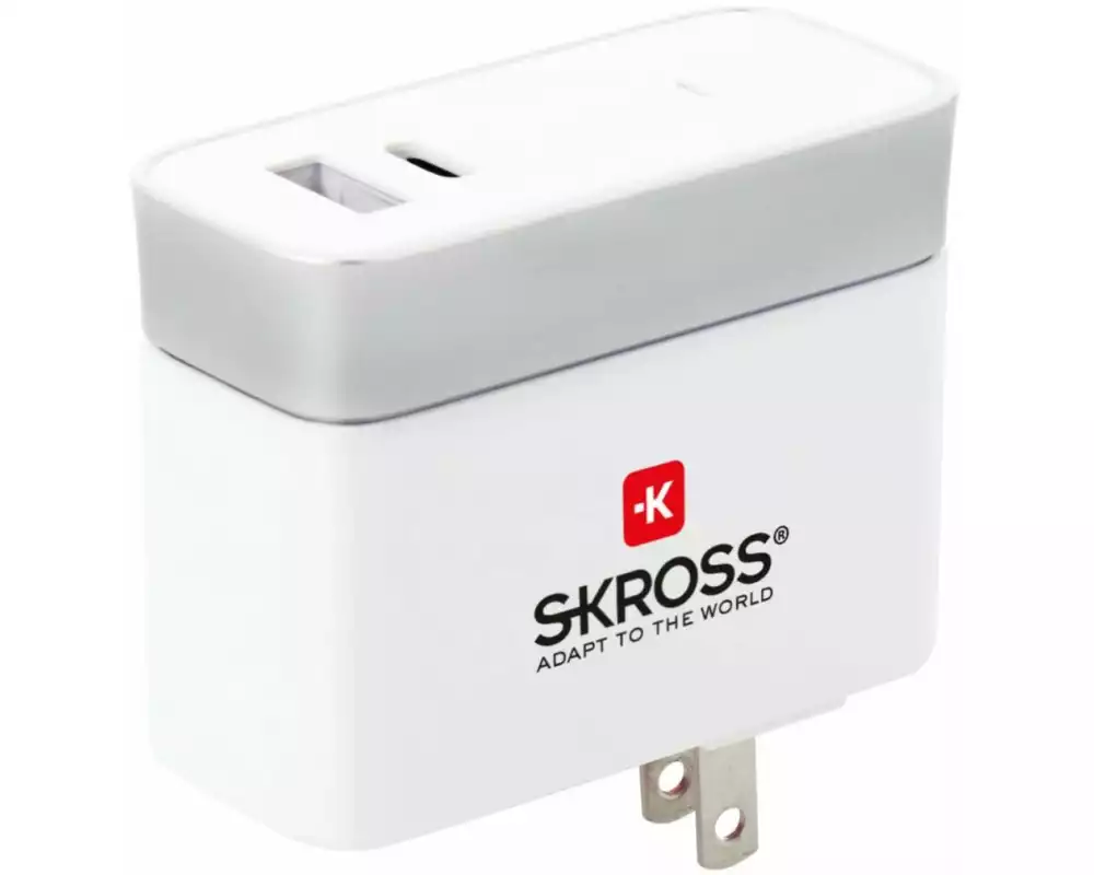 SKROSS USB-Wandladegerät US Type-C, 27 W, Weiss