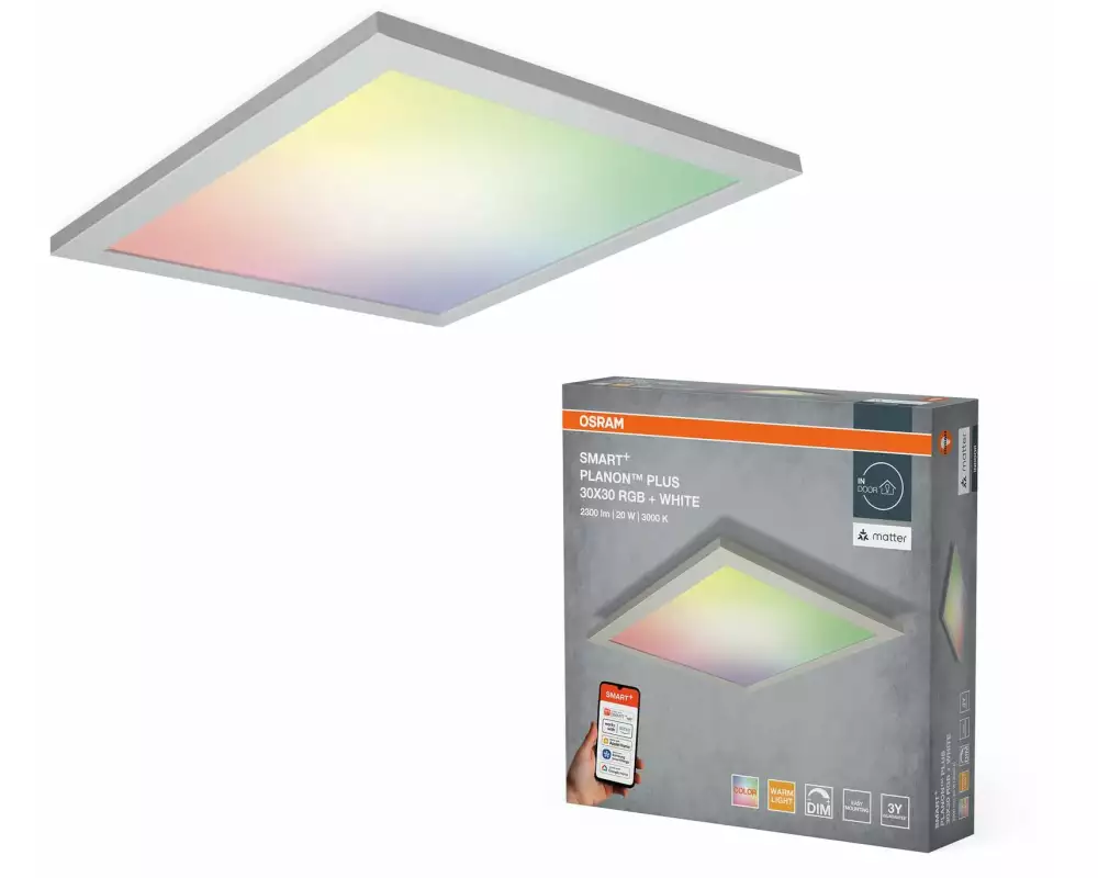 OSRAM LED-Panel SMART+ Matter Planon Plus 300 x 300 mm RGBW