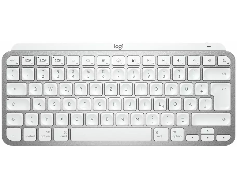 LOGITECH MX Keys Mini For Mac Minimalist Wireless Illuminated Keyboard - PALE GREY - UK - INTNL