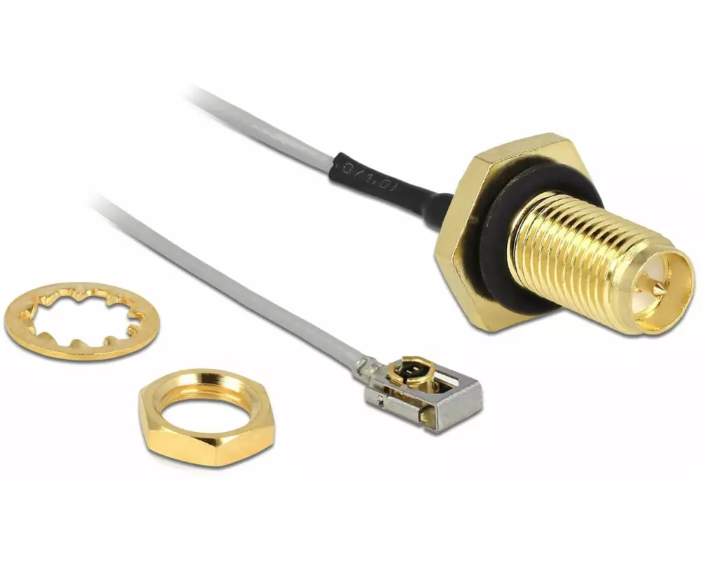 Delock Antennenkabel RP-SMA zu MHF I LK, zum Einbau, 10cm