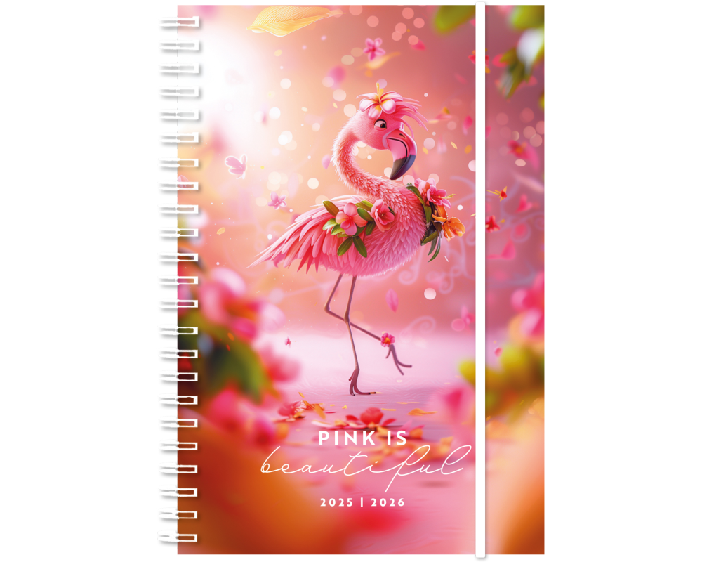 SIMPLEX Schüleragenda Emotions 25/26 500221.26 1W/2S 17M Flaminga ML 8x12.5cm