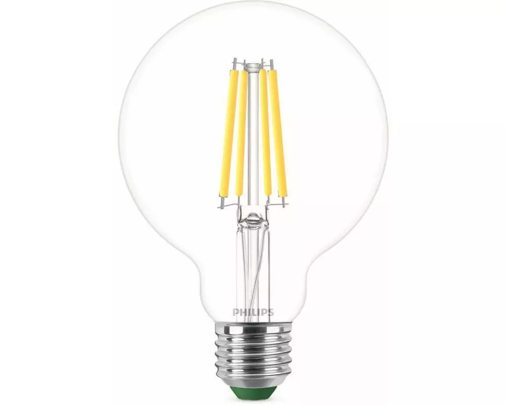 Philips E27 Globe LED, Ultra-Effizient, Neutralweiss, 60W Ersatz