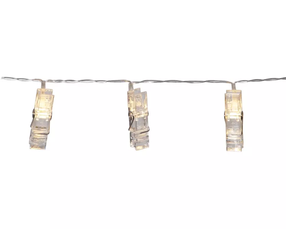 Star Trading Lichterkette Clippy 135 cm, Transparent