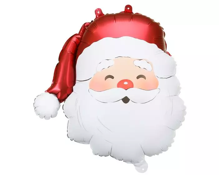 Partydeco Folienballon Weihnachtsmann 42 x 43.5 cm, 1 Stück