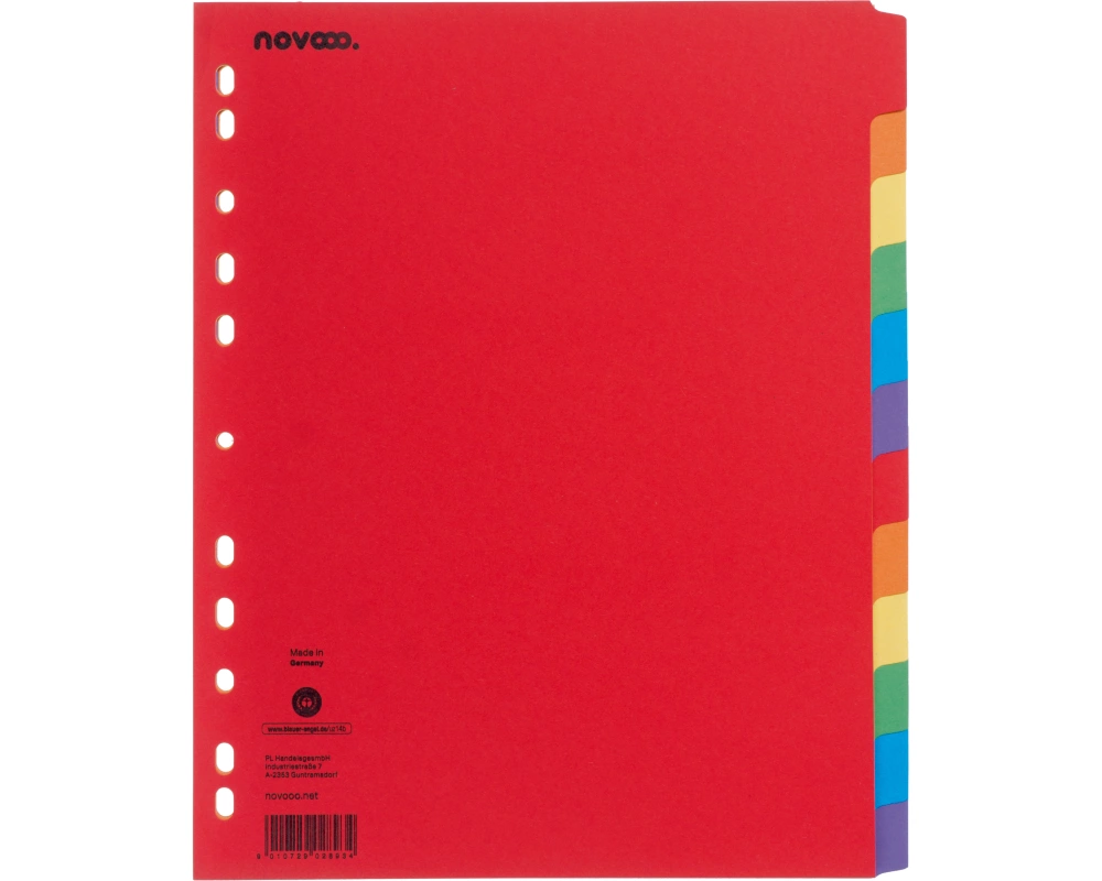 NOVOOO Kartonregister A4+ 40642 intensiv 12-teilig