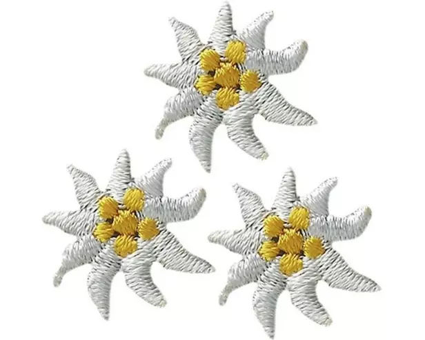 Mono-Quick Applikation Edelweiss 3 Stück | Mono-Quick 3 Stück