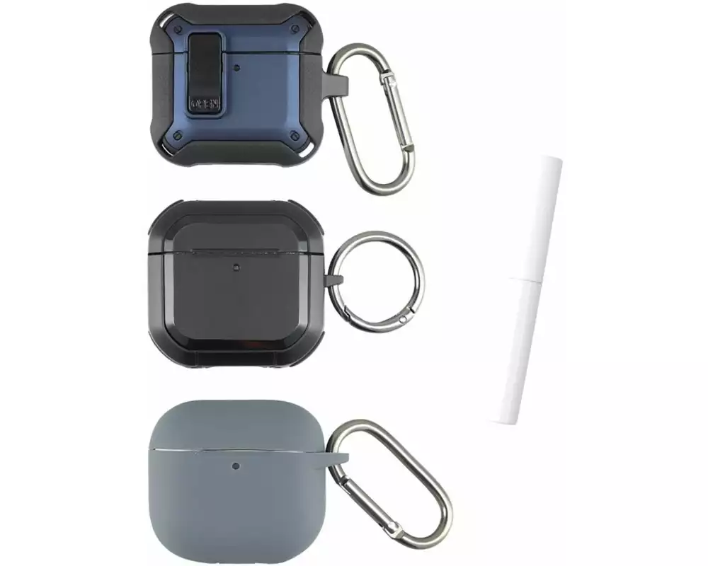 4smarts Transportcase Set Alpha, 3 Stück Blau; Grau; Schwarz