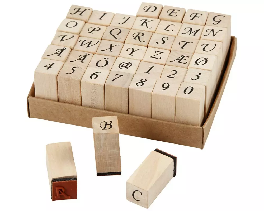 Creativ Company Stempelset Buchstaben/Zahlen 42-teilig
