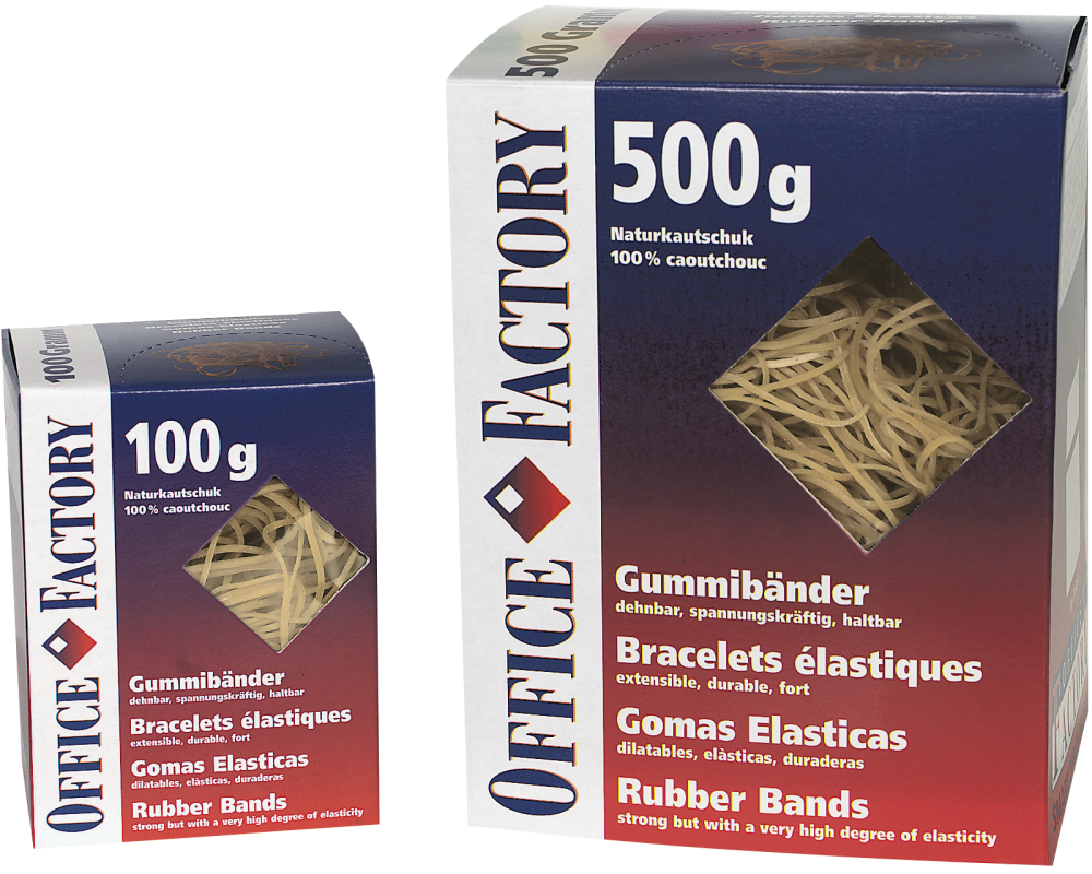 SMART OFFICE Gummibänder 500g 605516 1.3x60mm braun